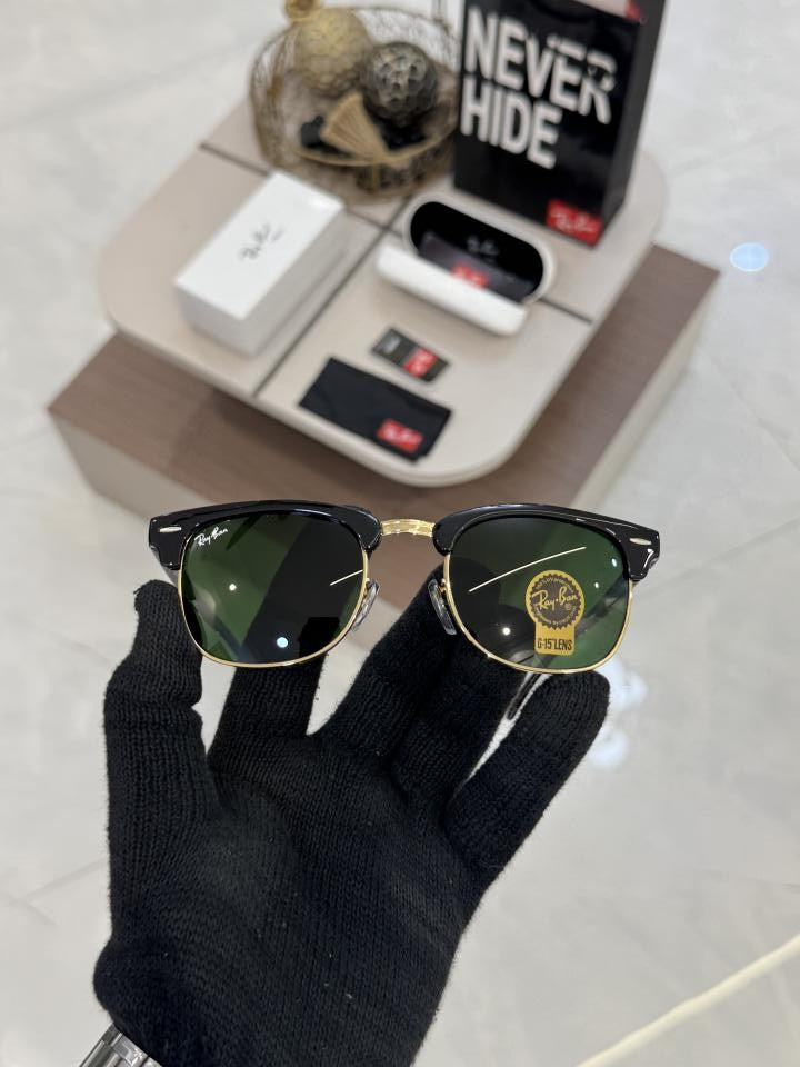 Rayban_3016_Clubmaster_Gold_Green