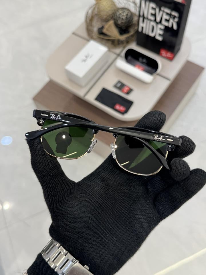 Rayban_3016_Clubmaster_Gold_Green