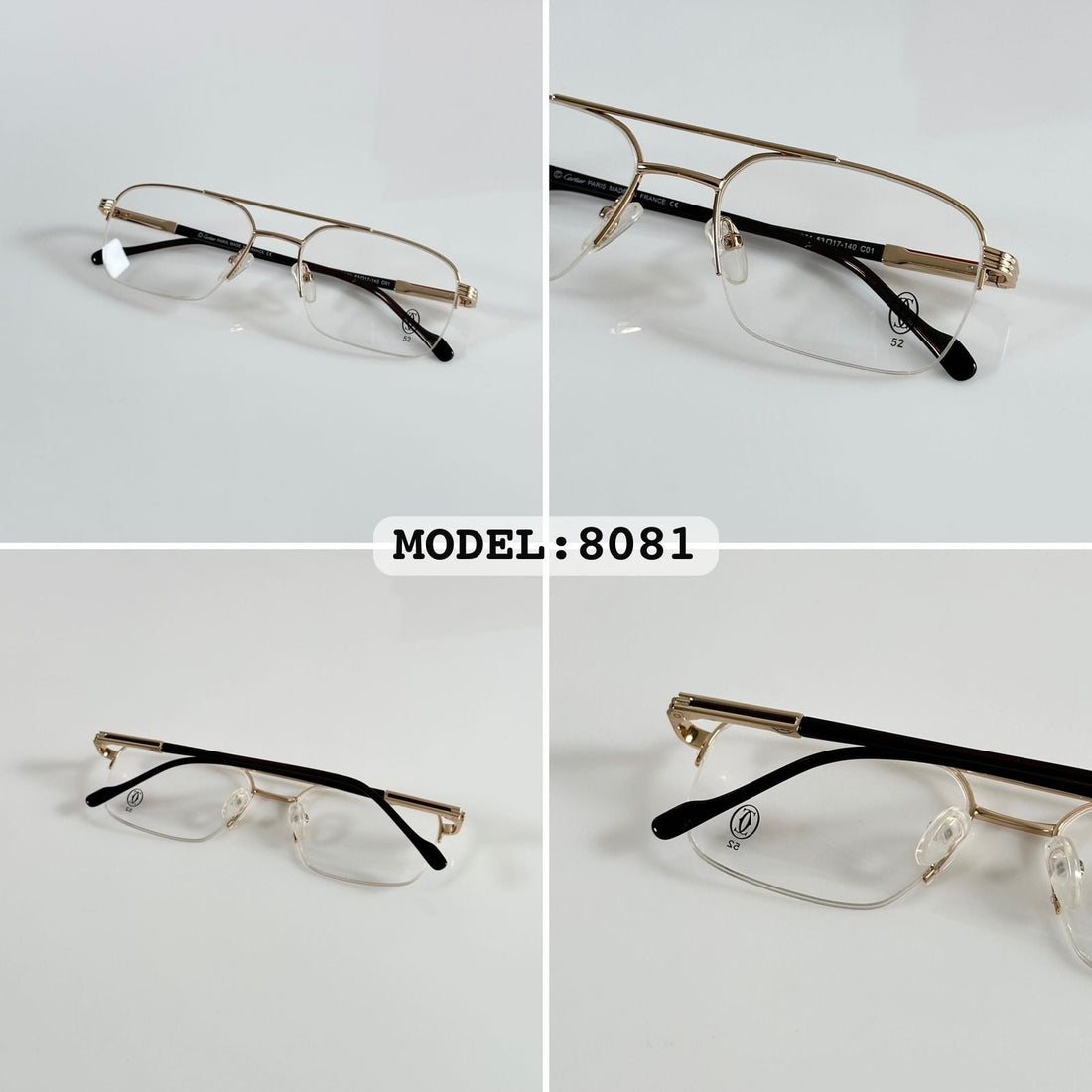 Cartierr 8081 Gold Frames