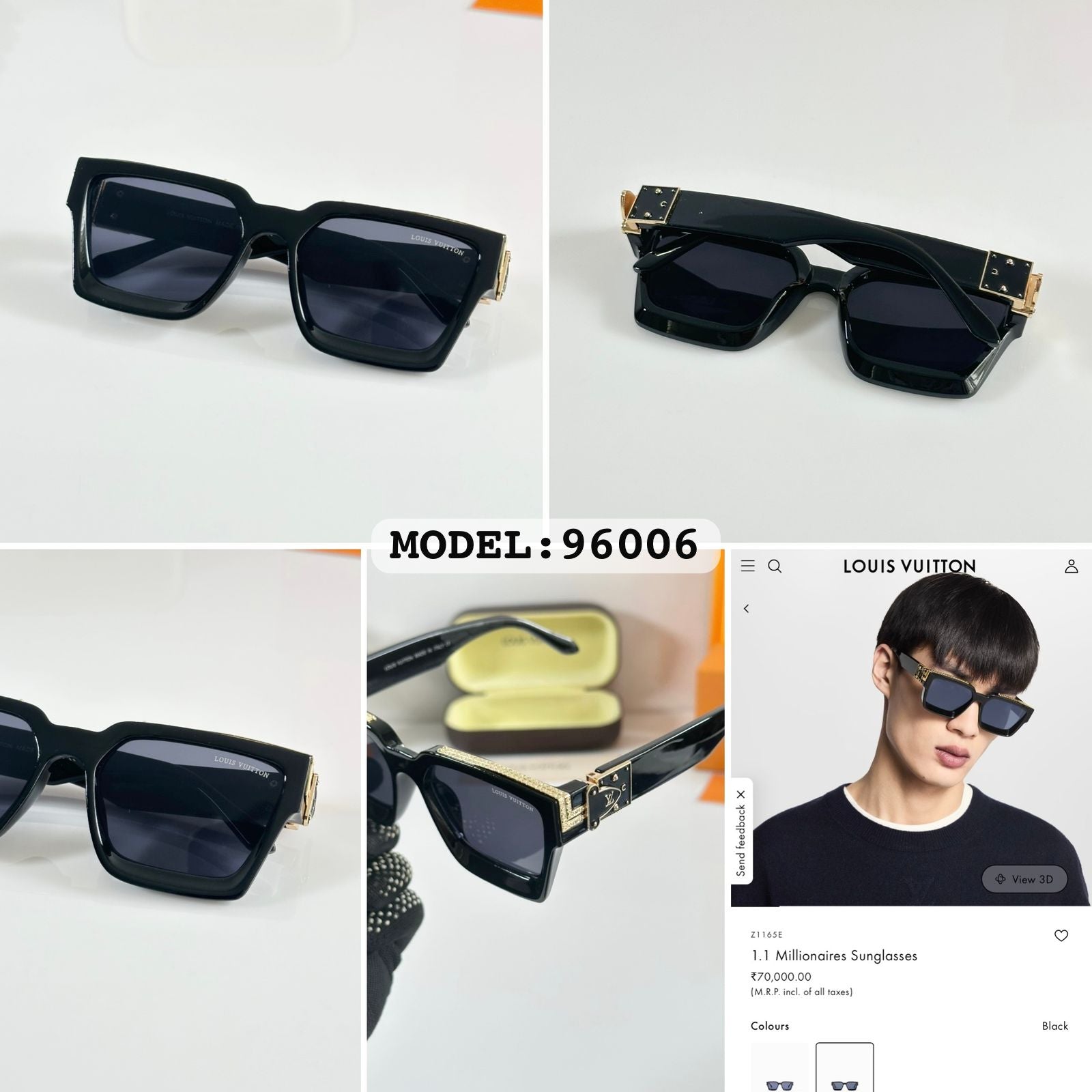 Louis Vuiiton 96006 Gold/Black